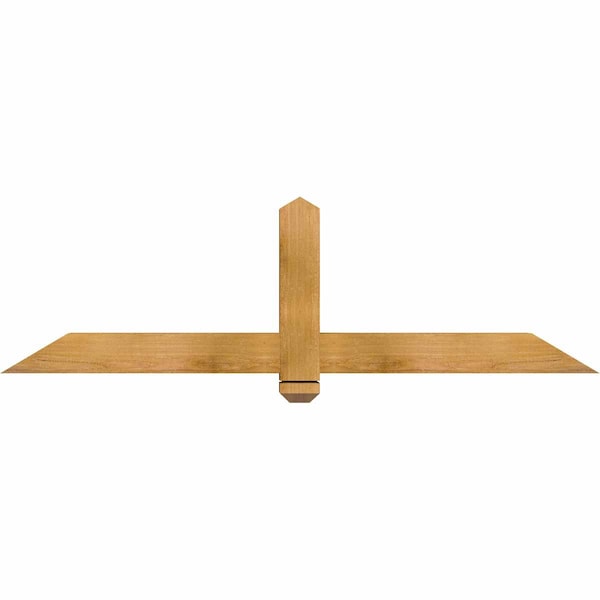 Ekena Millwork Eugene Rough Sawn Timber Gable Bracket, Western Red Cedar, 60"W x 17"H x 4"D x 4"F, 7/12 Pitch GBW060X17X0404EUG00RWR - main
